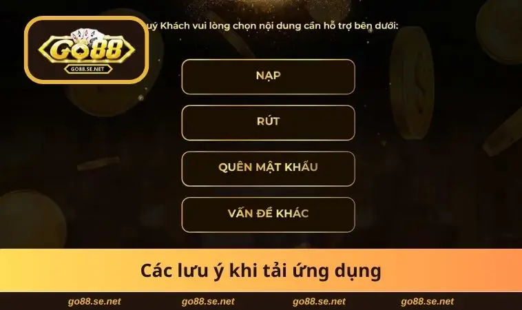 Các lưu ý khi tải ứng dụng
