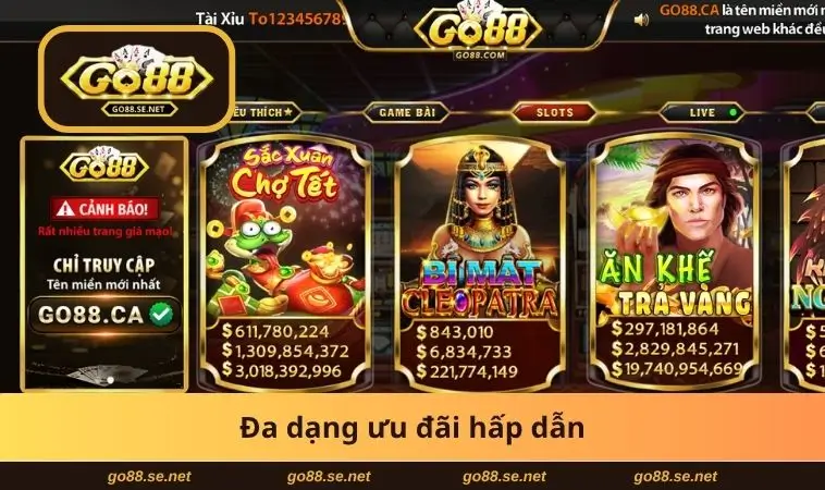 Khuyến Mãi GO88 1 Đa dạng ưu đãi hấp dẫn