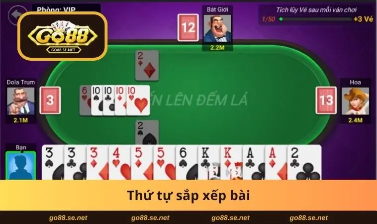 Thứ tự sắp xếp bài